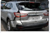 Rear-end damaged auction SUV