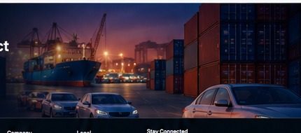 Tema harbor and import movement at night